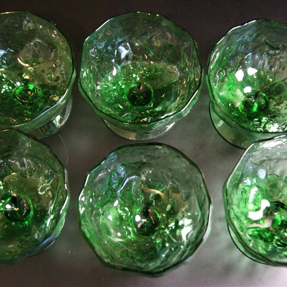 6 PEDESTAL DESSERT BOWLS - Picture 4 of 11